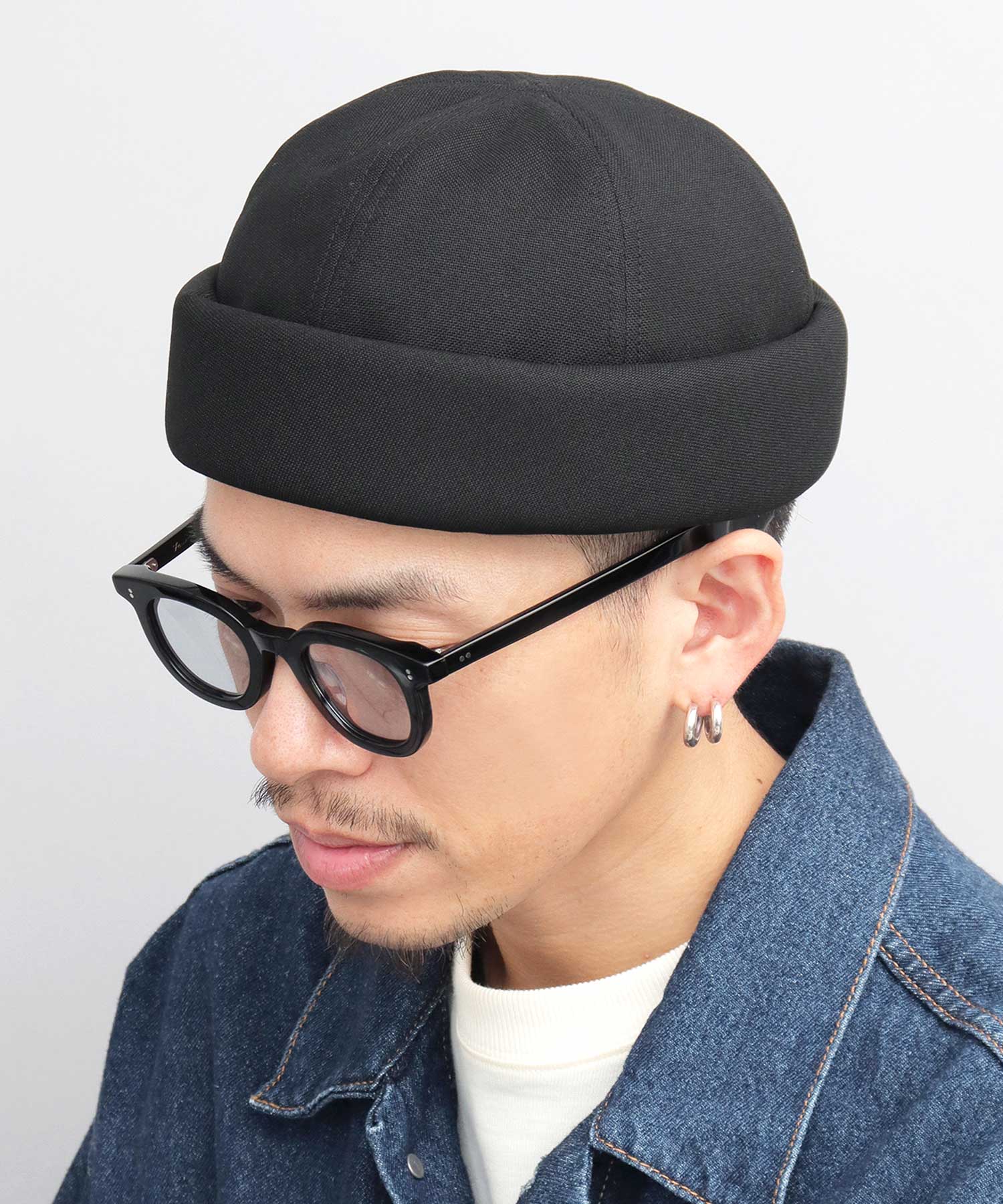Mr.COVER Roll Cap Made in Japan Hat Fisherman Cap Men's Watch Cap Plain