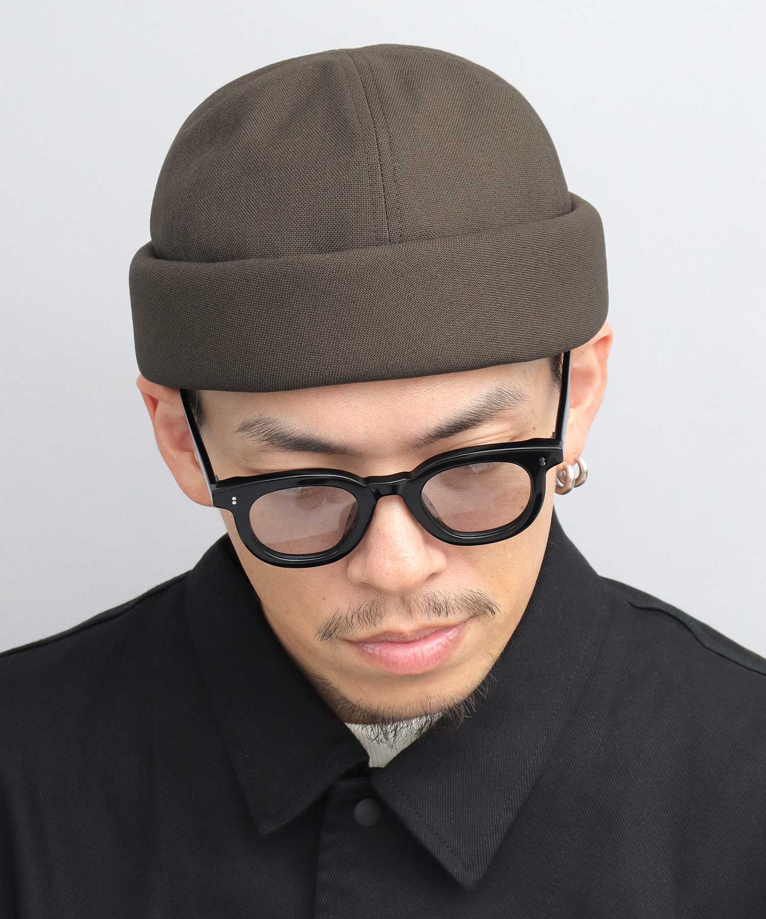 Mr.COVER Roll Cap Made in Japan Hat Fisherman Cap Men's Watch Cap Plain