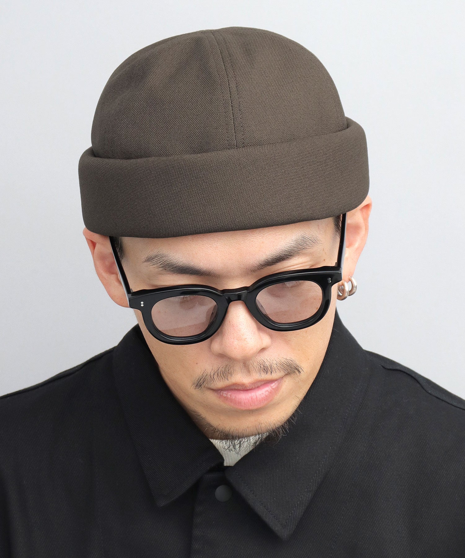 Mr.COVER Roll Cap Made in Japan Hat Fisherman Cap Men's Watch Cap Plain