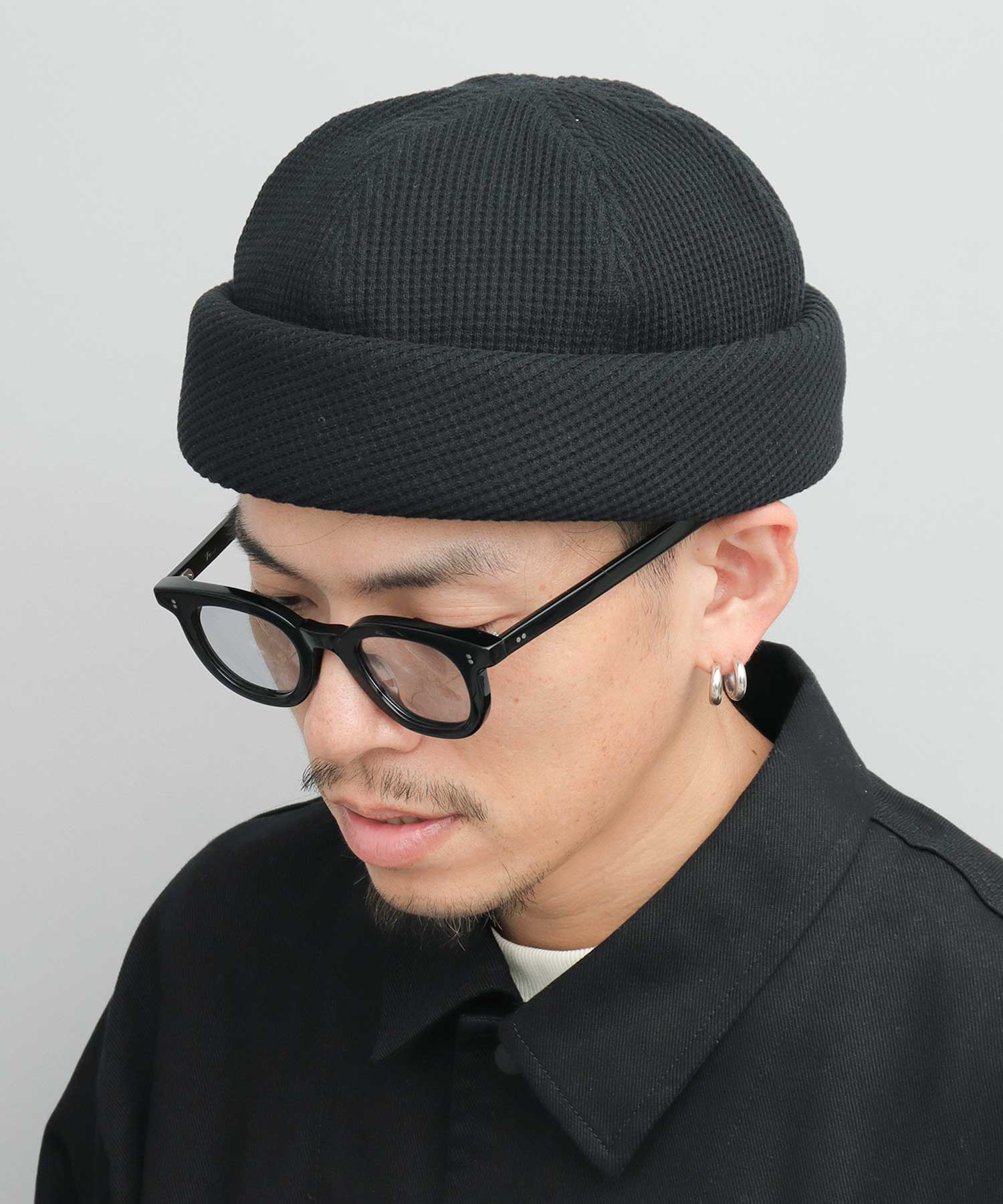 Mr.COVER Roll Cap 日本製造 華夫格保暖帽 男士 素色