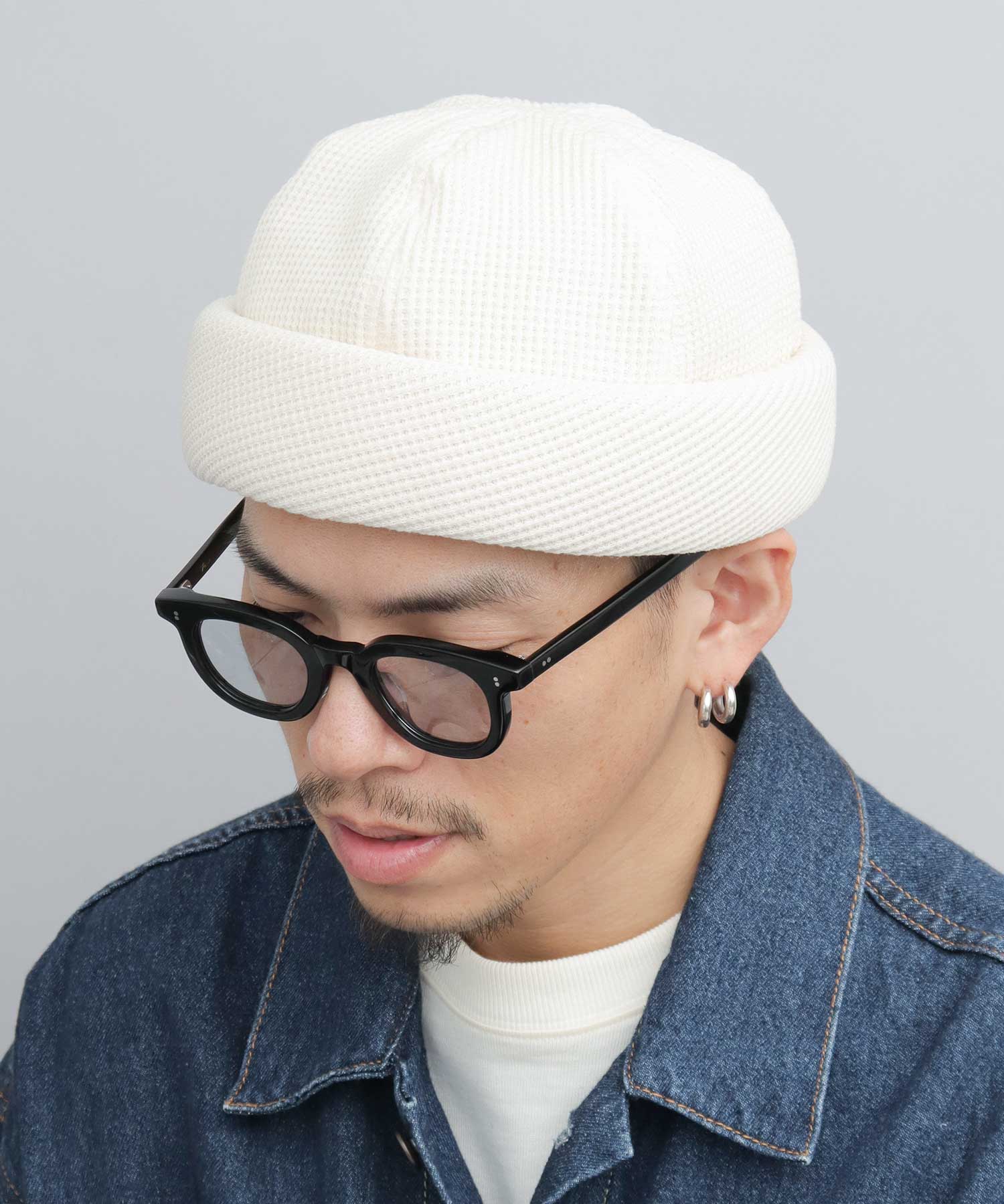 Mr.COVER Roll Cap 日本製造 華夫格保暖帽 男士 素色