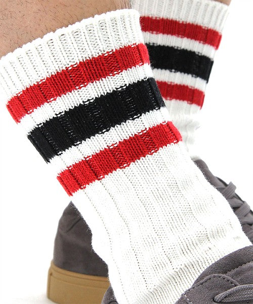 Mr.COVER Mr.COVER / Mr.COVER / Made in Japan Line Crew Socks / Skater Socks / Thick