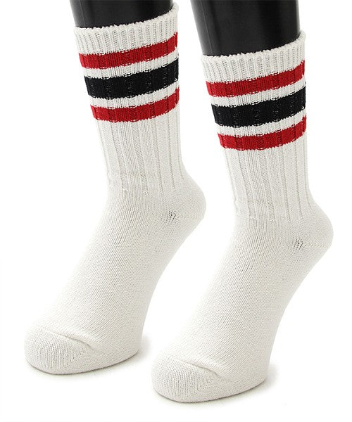 Mr.COVER Mr.COVER / Mr.COVER / Made in Japan Line Crew Socks / Skater Socks / Thick