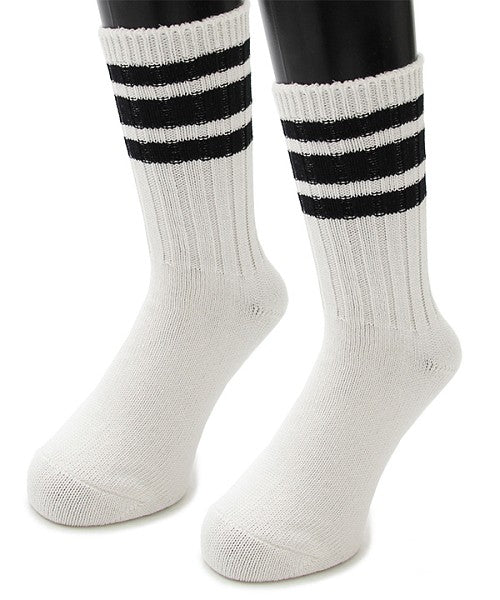 Mr.COVER Mr.COVER / Mr.COVER / Made in Japan Line Crew Socks / Skater Socks / Thick