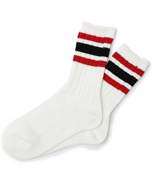 Mr.COVER Mr.COVER / Mr.COVER / Made in Japan Line Crew Socks / Skater Socks / Thick