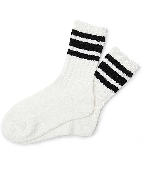 Mr.COVER Mr.COVER / Mr.COVER / Made in Japan Line Crew Socks / Skater Socks / Thick