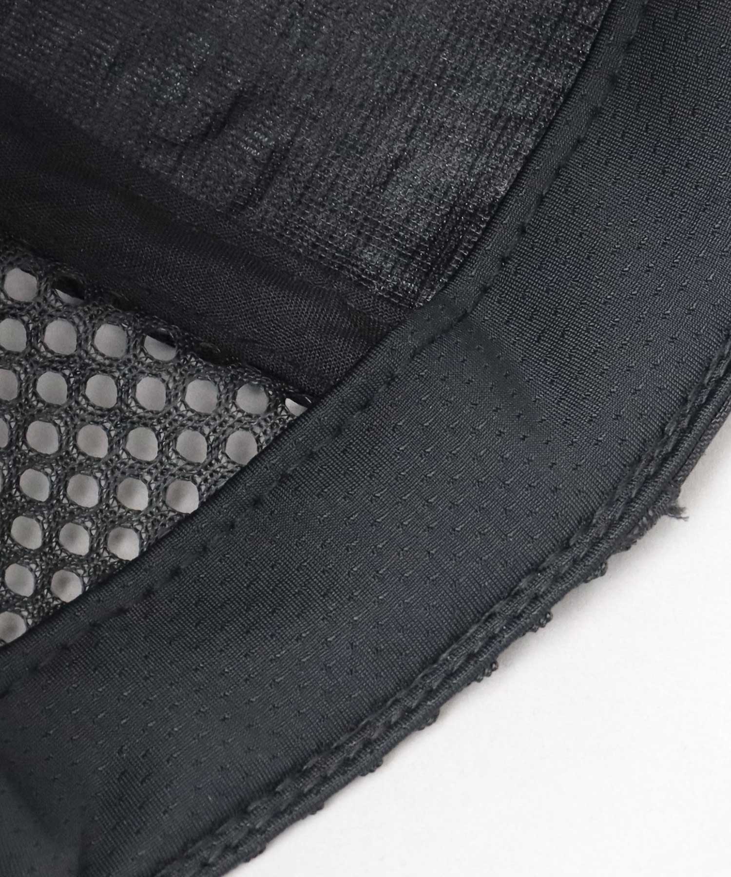 ミスターカバー Mr.COVER ムラ染風 撥水ナイロン メッシュ切替 ロングビルキャップ つば長 深め 接触冷感スベリ使用 （ブラック） ブラック