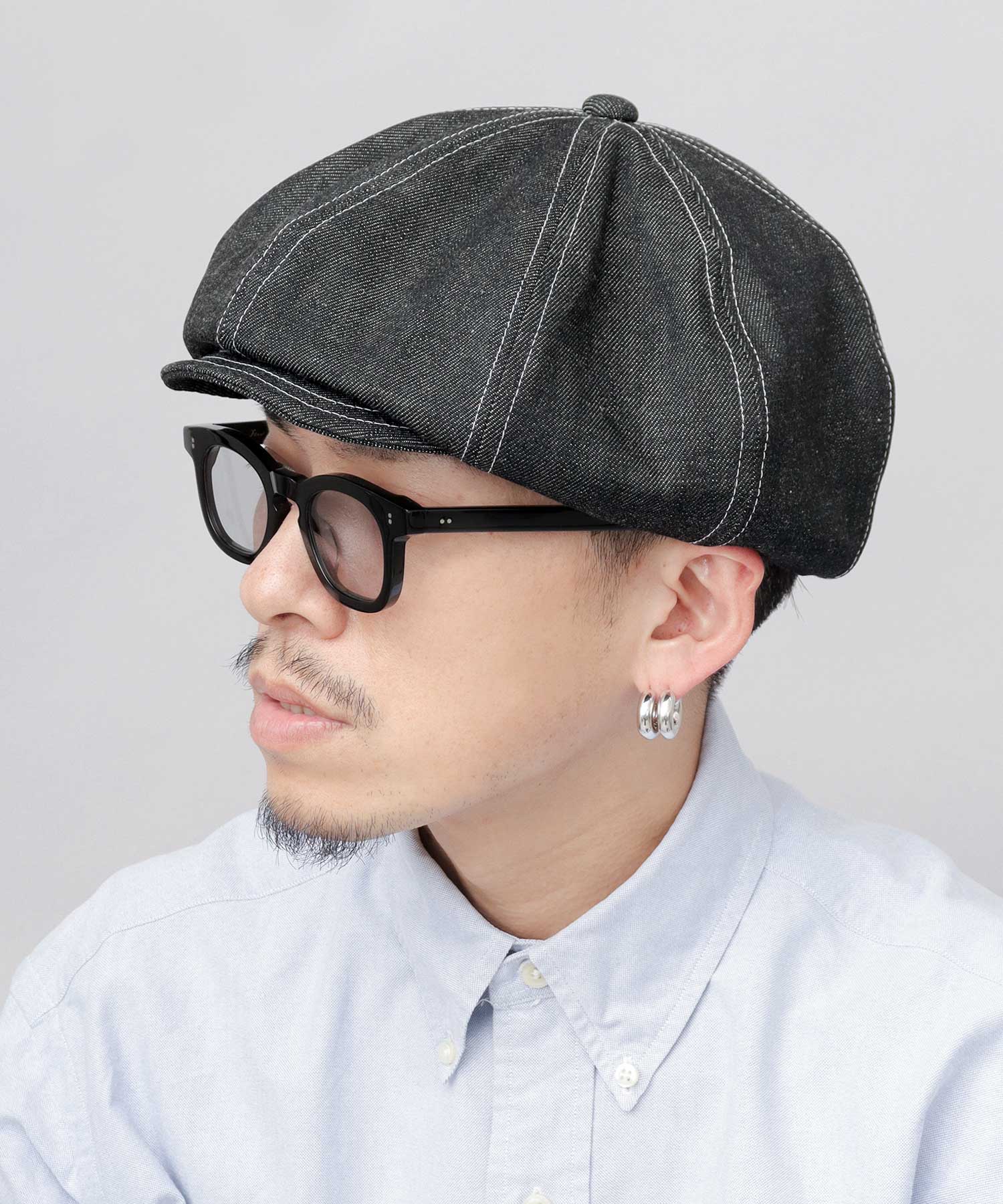 ミスターカバー Mr.COVER 日本製 12オンス 岡山産 リジットデニム ボリューム キャスケットベレー （ネイビー） ネイビー