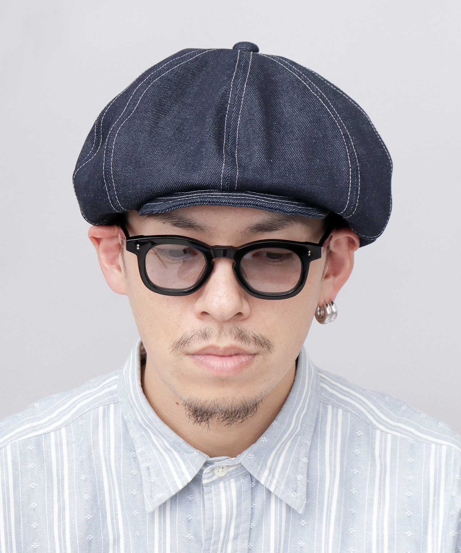 ミスターカバー Mr.COVER 日本製 12オンス 岡山産 リジットデニム ボリューム キャスケットベレー （ネイビー） ネイビー