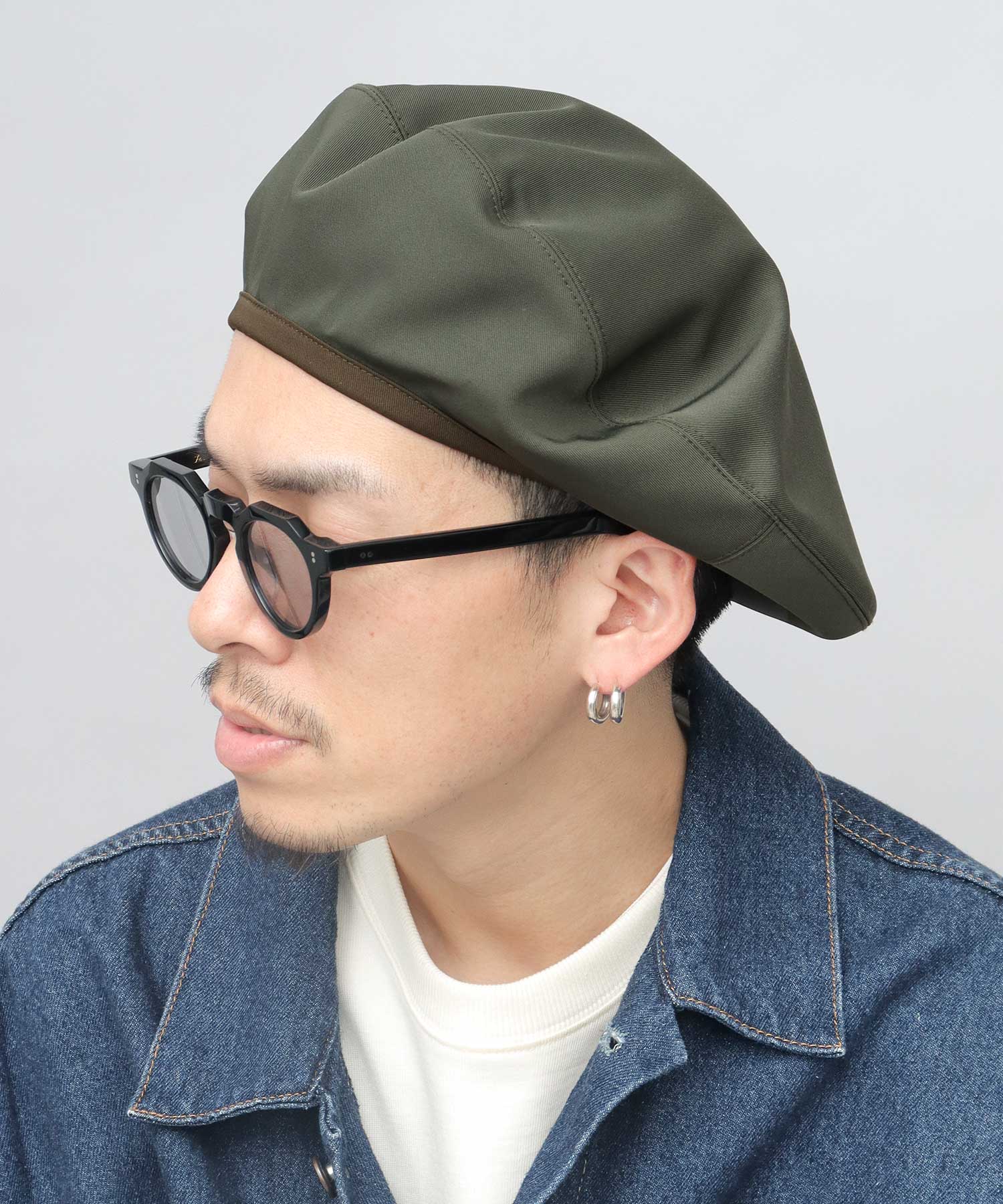 Mr.COVER貝雷帽男士貝雷帽大簡約素色休閒