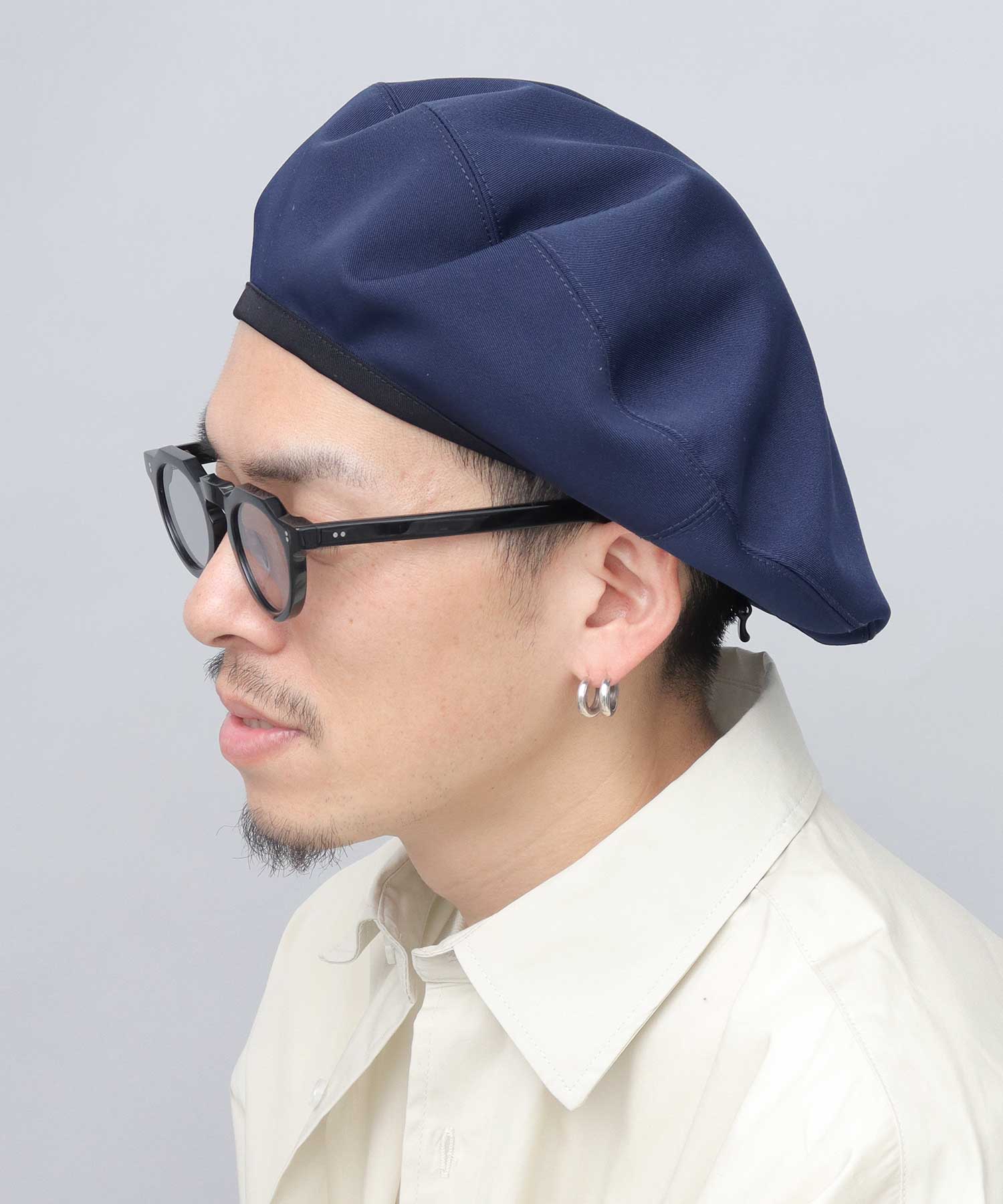 Mr.COVER貝雷帽男士貝雷帽大簡約素色休閒