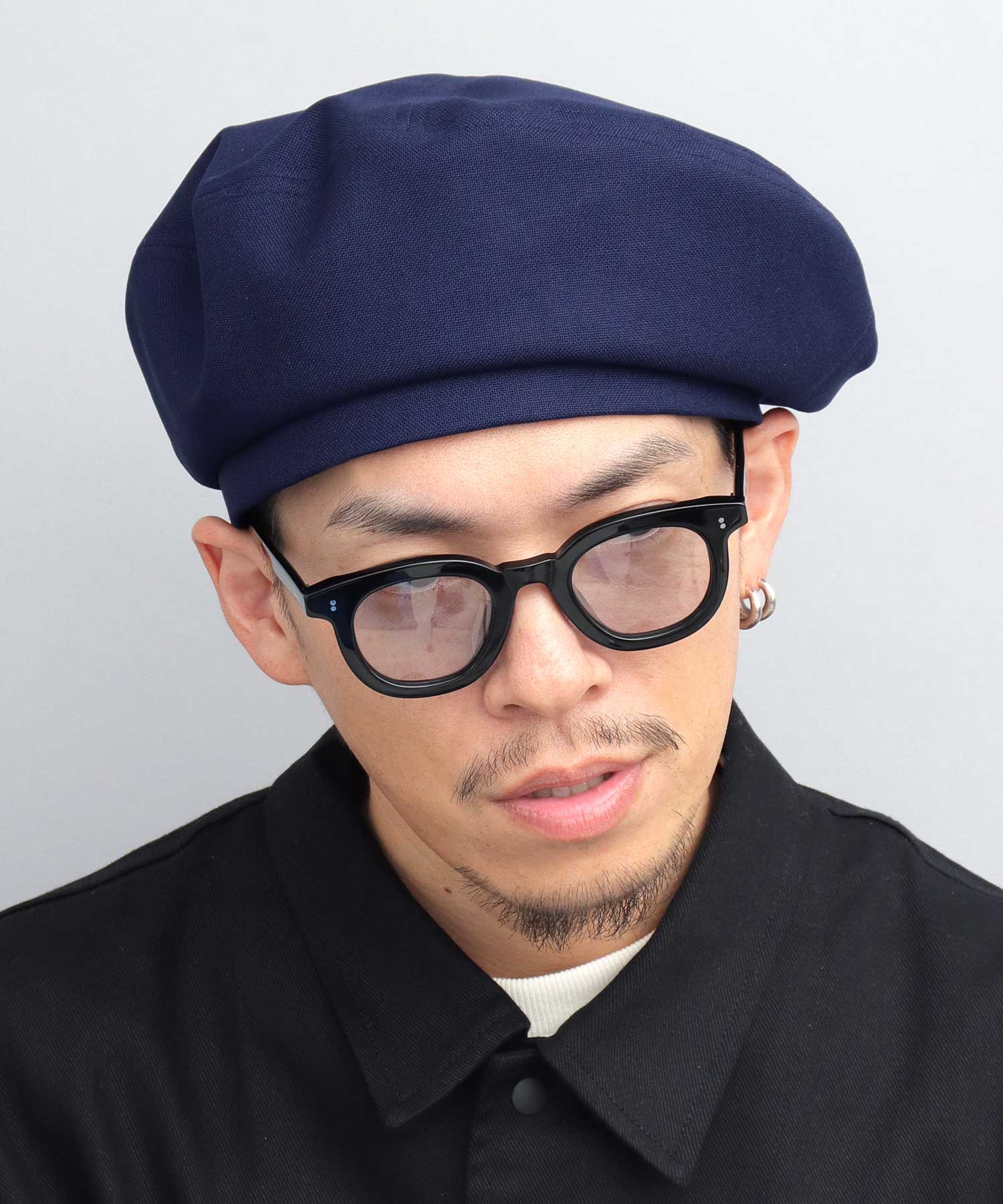 Mr.COVER貝雷帽男士貝雷帽簡約素色帽子大廓形