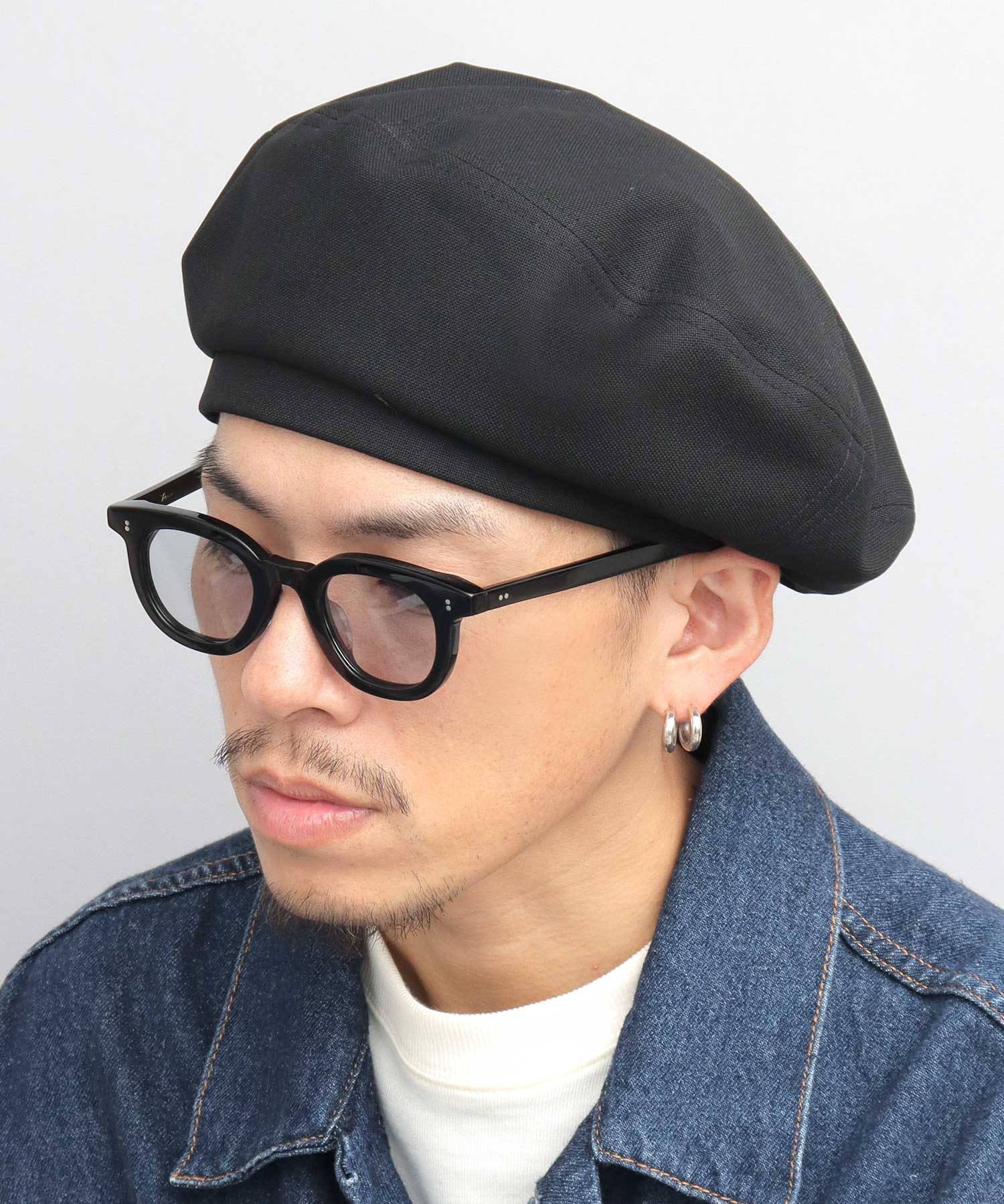 Mr.COVER貝雷帽男士貝雷帽簡約素色帽子大廓形