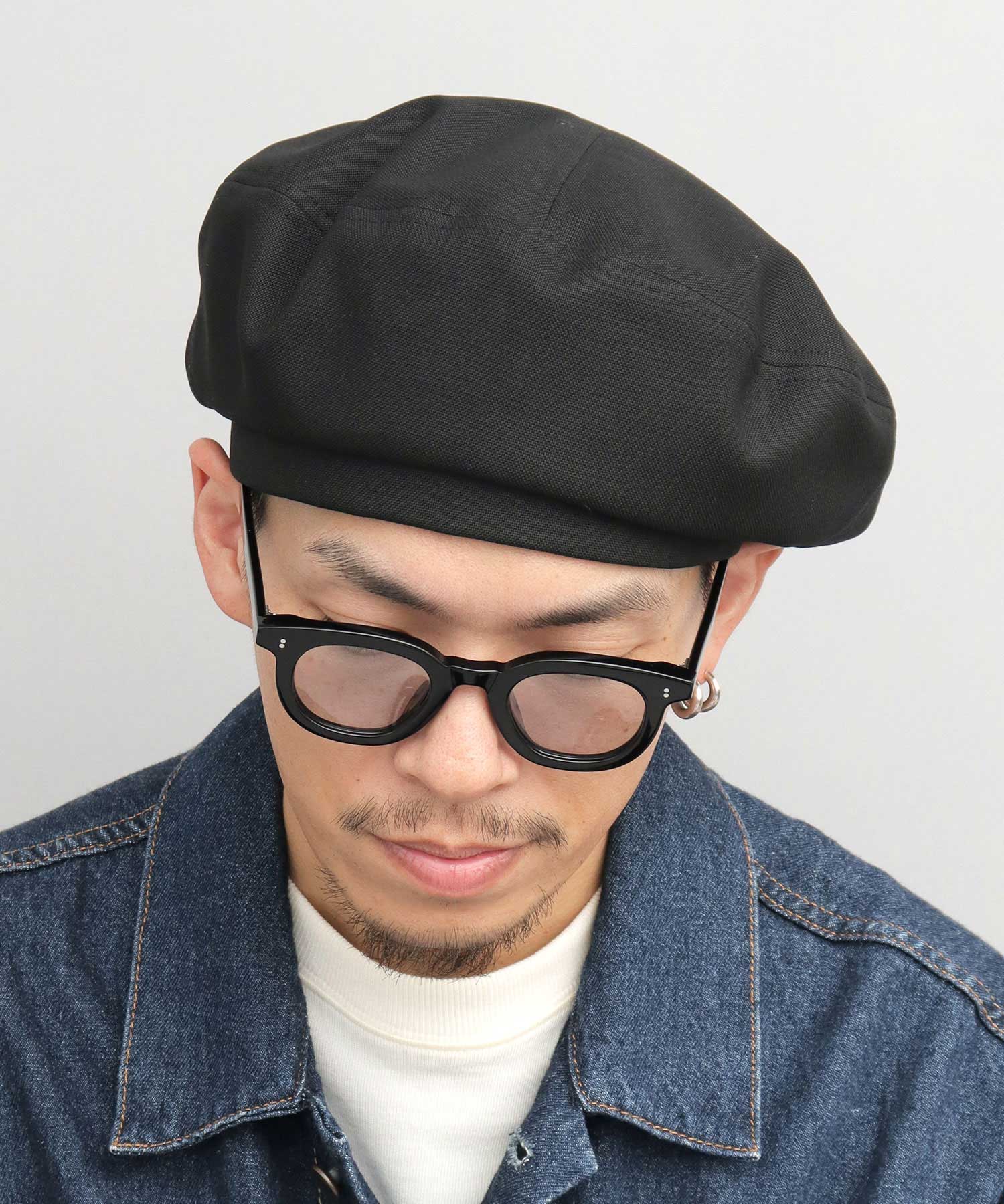 Mr.COVER貝雷帽男士貝雷帽簡約素色帽子大廓形
