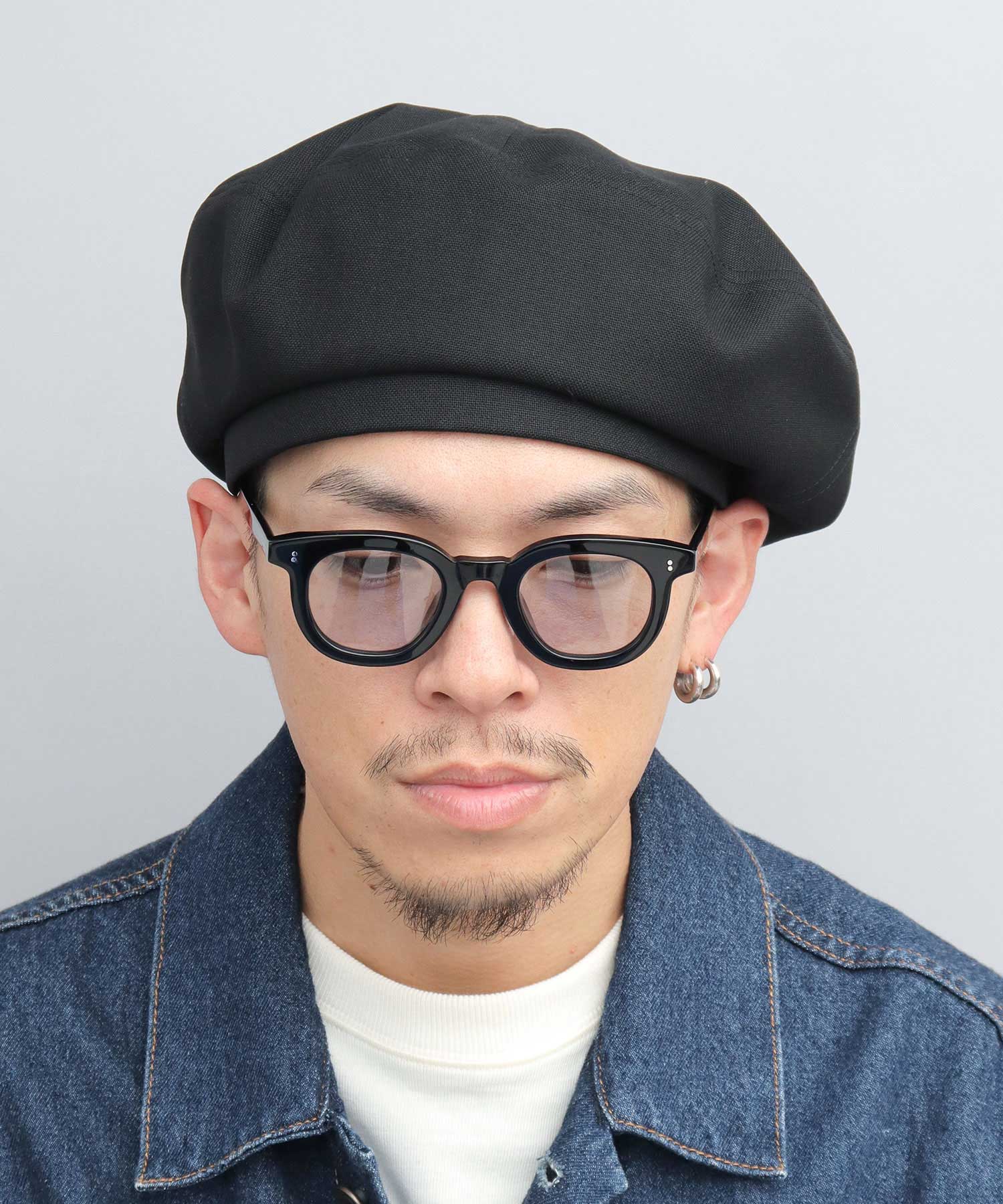 Mr.COVER貝雷帽男士貝雷帽簡約素色帽子大廓形