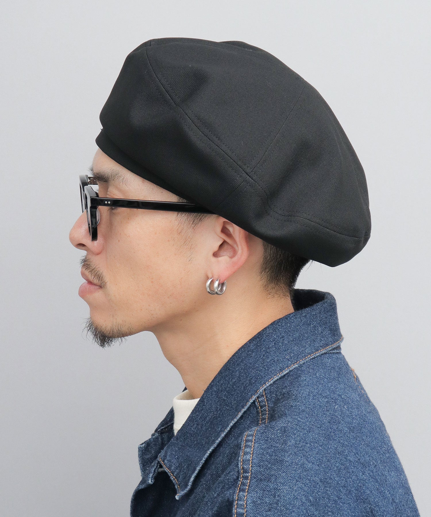 Mr.COVER貝雷帽男士貝雷帽簡約素色帽子大廓形