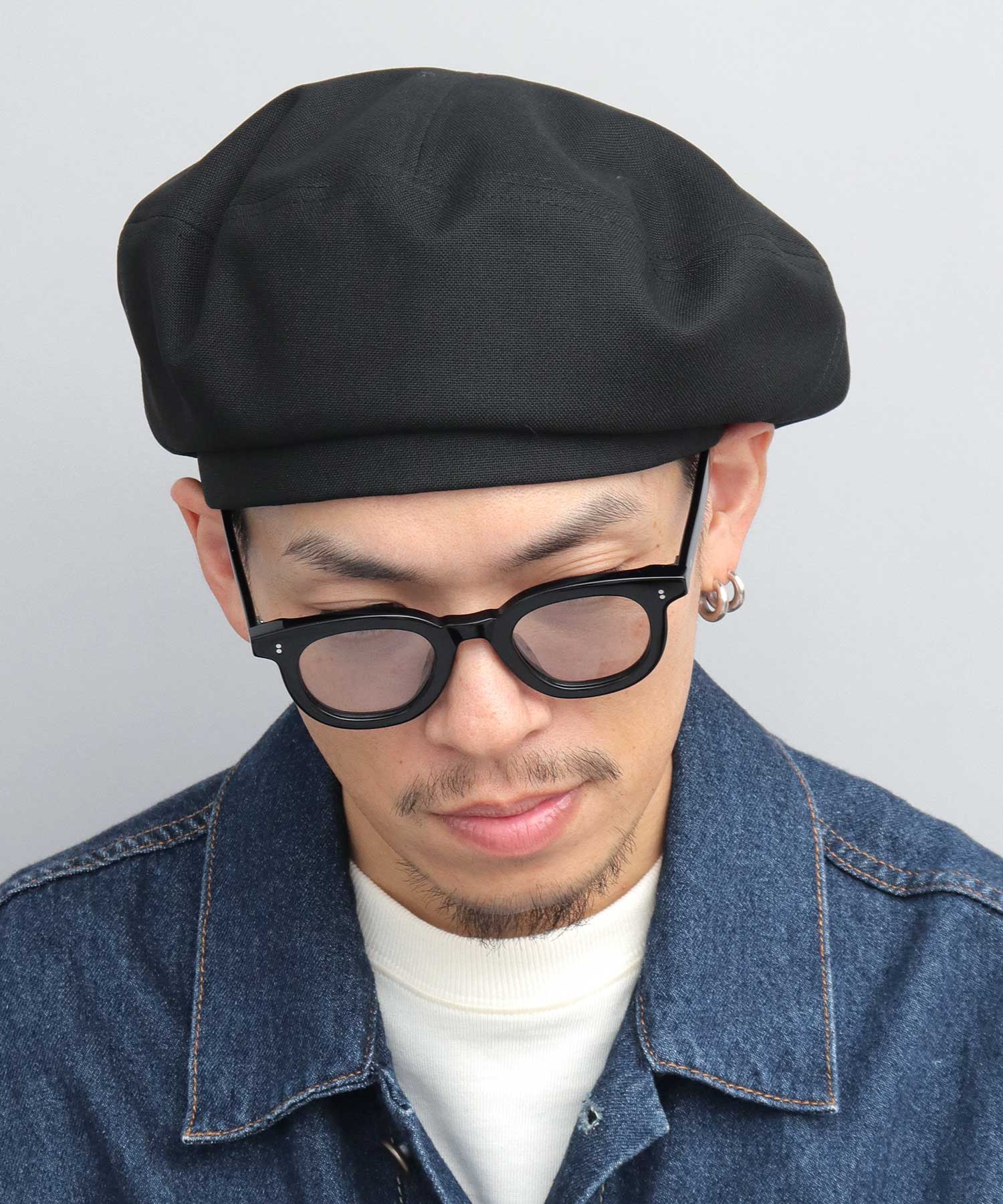 Mr.COVER貝雷帽男士貝雷帽簡約素色帽子大廓形