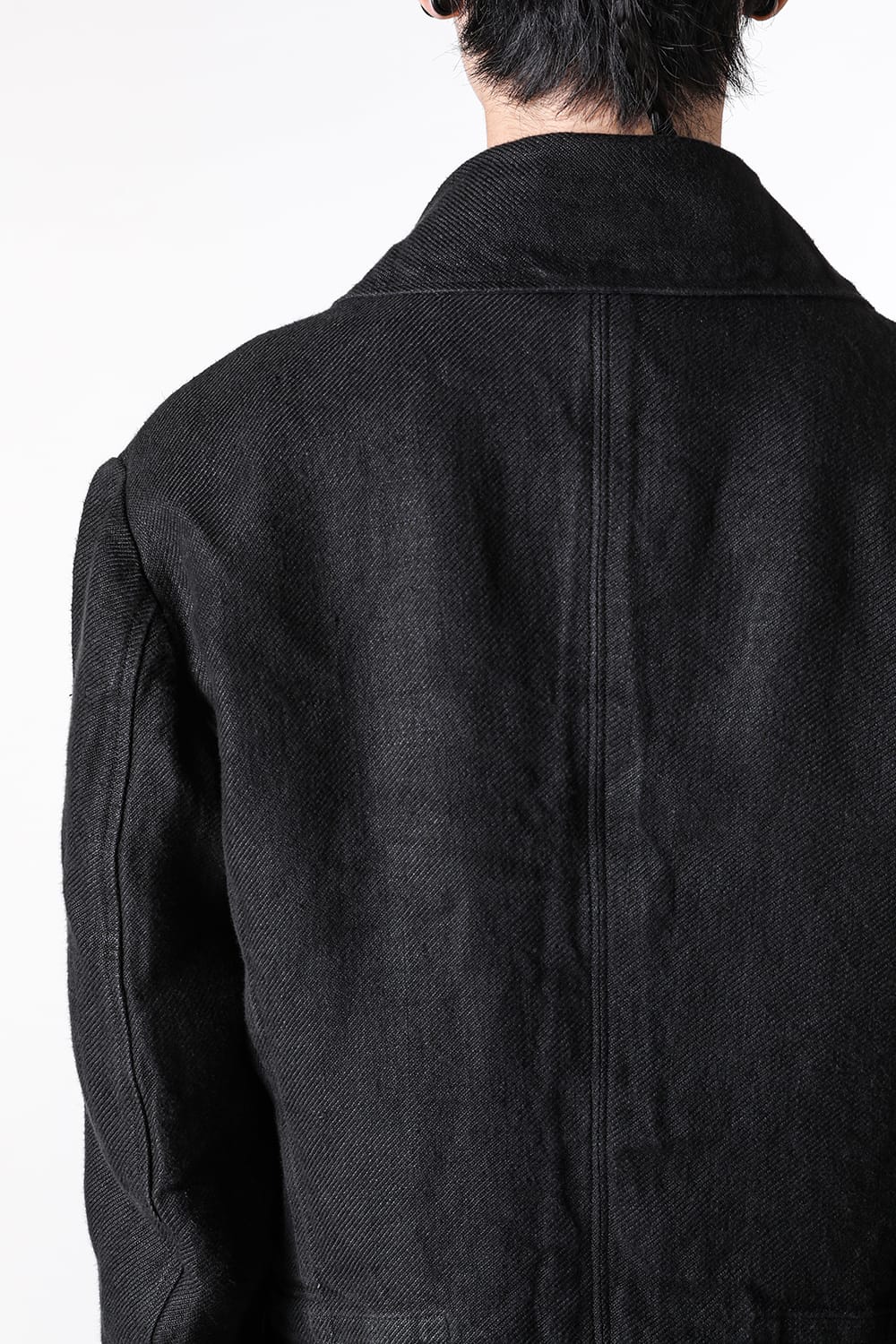 モチーフエムエフジー MotivMfg Torpedo Jacket Overdyed Raw French Linen （Black） Black
