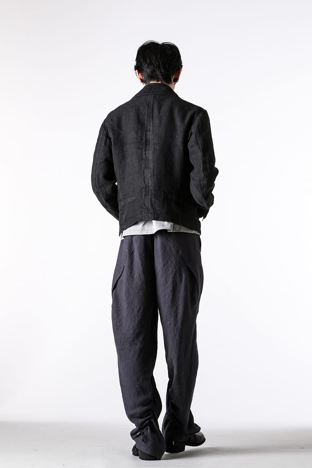 モチーフエムエフジー MotivMfg Torpedo Jacket Overdyed Raw French Linen （Black） Black