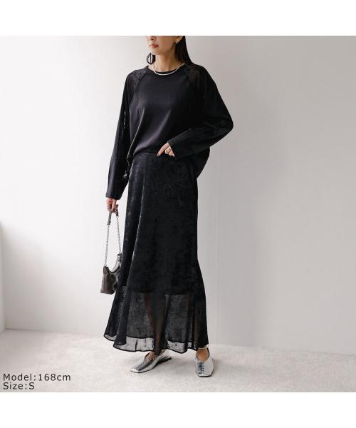 ミューニック Munich Munich スカート MN252S48 ベロア メッシュ シアー （blk/ブラック） blk/ブラック