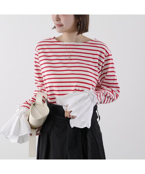 ミュール Mewl Mewl カットソー M251-85103 ボーダー フレアカフス （レッド+ホワイト） レッド+ホワイト