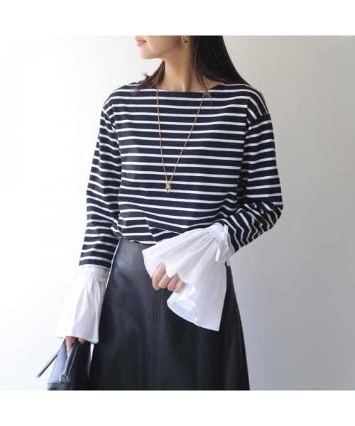 ミュール Mewl Mewl カットソー M251-85103 ボーダー フレアカフス （レッド+ホワイト） レッド+ホワイト