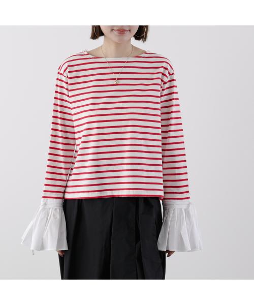 ミュール Mewl Mewl カットソー M251-85103 ボーダー フレアカフス （レッド+ホワイト） レッド+ホワイト