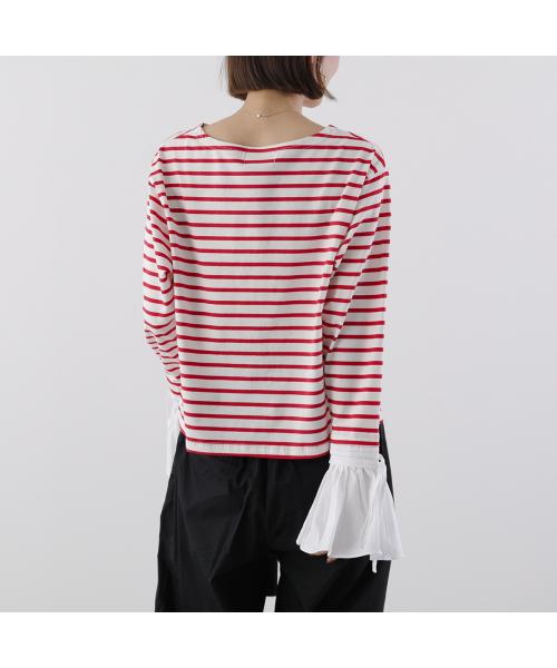 ミュール Mewl Mewl カットソー M251-85103 ボーダー フレアカフス （レッド+ホワイト） レッド+ホワイト