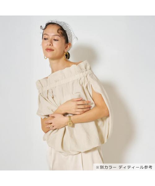 ミュール Mewl Mewl ブラウス M251-25118 リネン混 マルチWAY ビスチェ （ブラック） ブラック