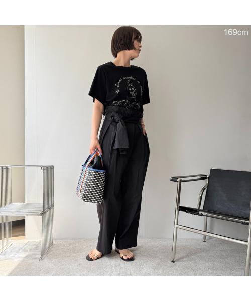 ミュール Mewl Mewl テーパードパンツ M251-33125 BIGリボンバレルパンツ （ブラック） ブラック