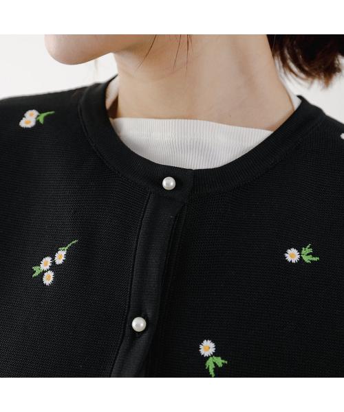 Mewl ベスト M253-95030 ニット フラワー 刺? （ブラック） ブラック