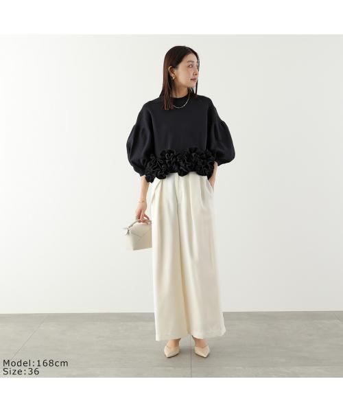 ミュール Mewl Mewl ワイドパンツ M261-33003 タック ベルト付き （BLACK/ブラック） BLACK/ブラック