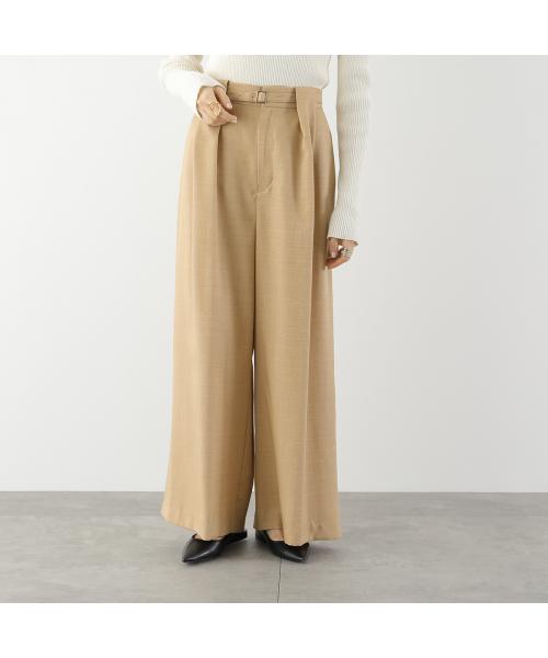 ミュール Mewl Mewl ワイドパンツ M261-33003 タック ベルト付き （BLACK/ブラック） BLACK/ブラック