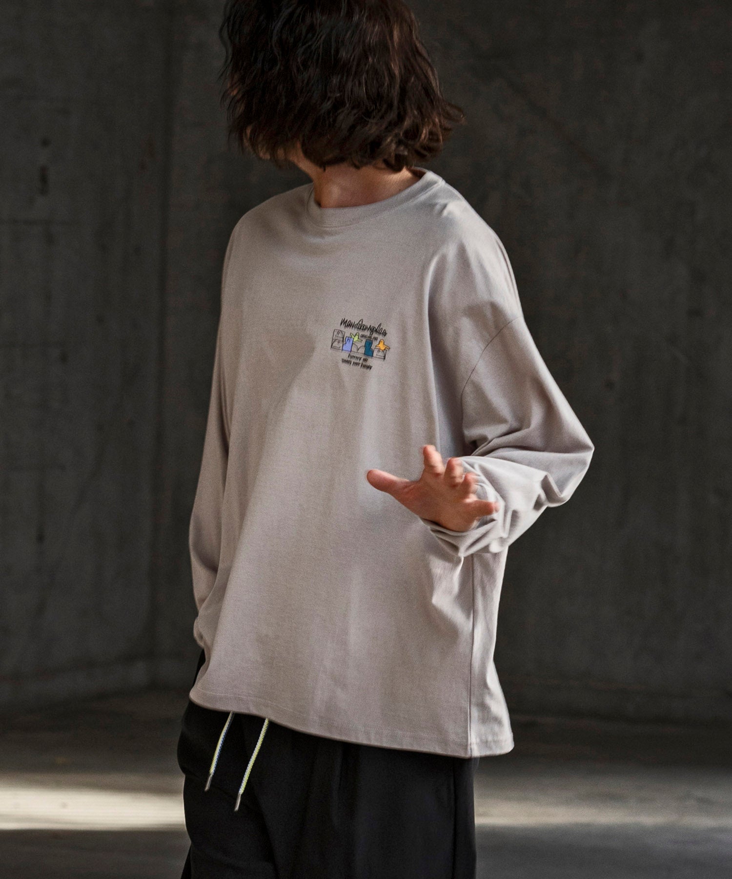 マークゴンザレス Mark Gonzales バックプリントロングTシャツ/4type/4colors （ベージュ A） ベージュ A