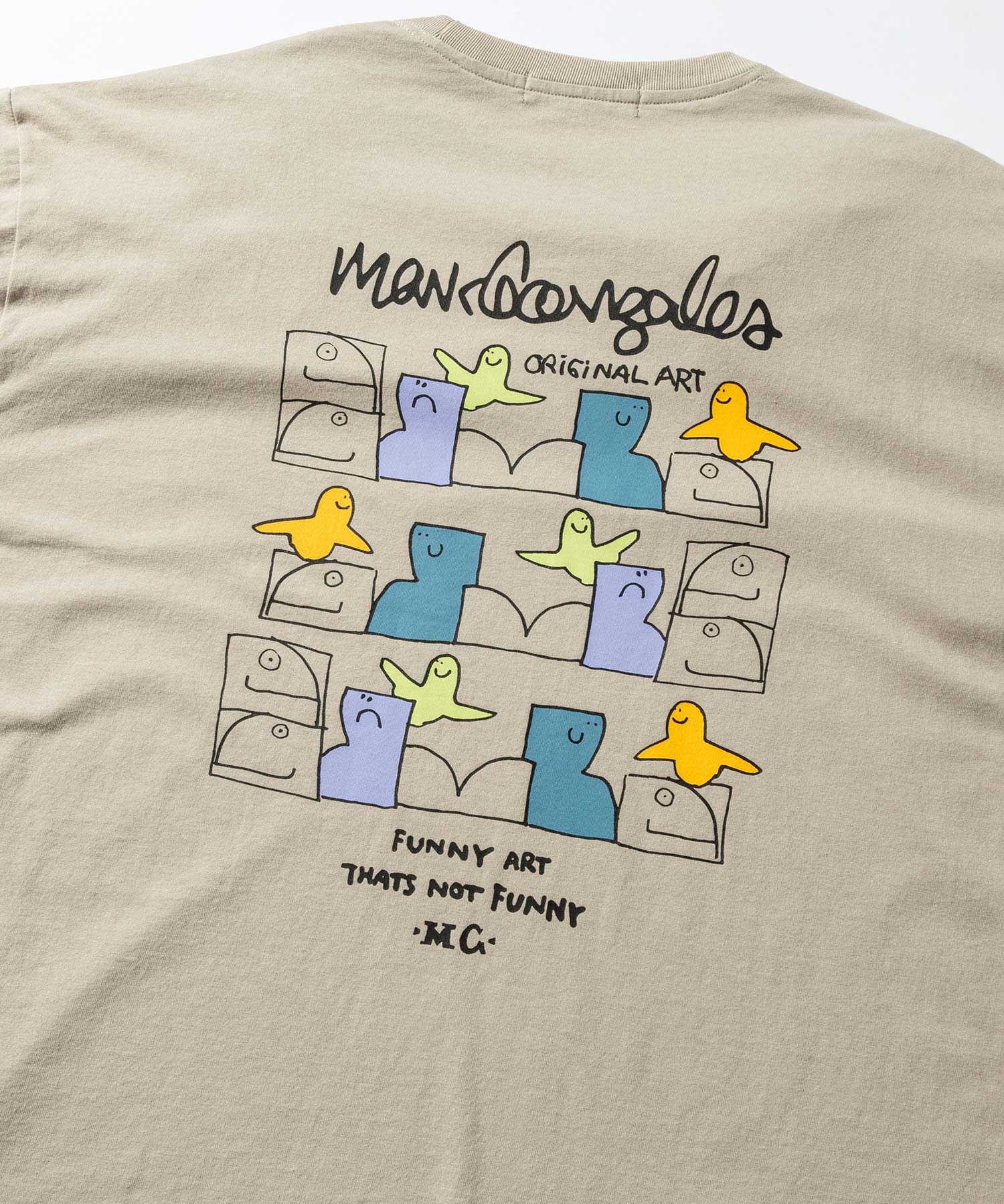 マークゴンザレス Mark Gonzales バックプリントロングTシャツ/4type/4colors （ベージュ A） ベージュ A