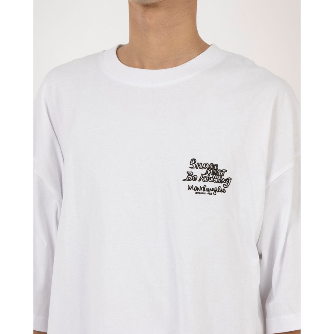 マークゴンザレス Mark Gonzales ワンポイントロゴ バックプリント オーバーサイズ半袖Tシャツ レディース メンズ