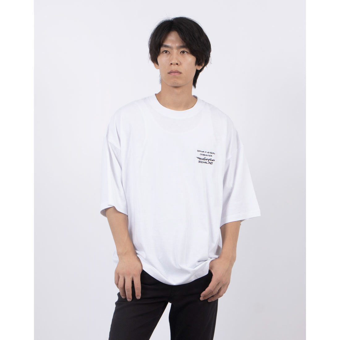 マークゴンザレス Mark Gonzales ワンポイントロゴ バックプリント オーバーサイズ半袖Tシャツ レディース メンズ