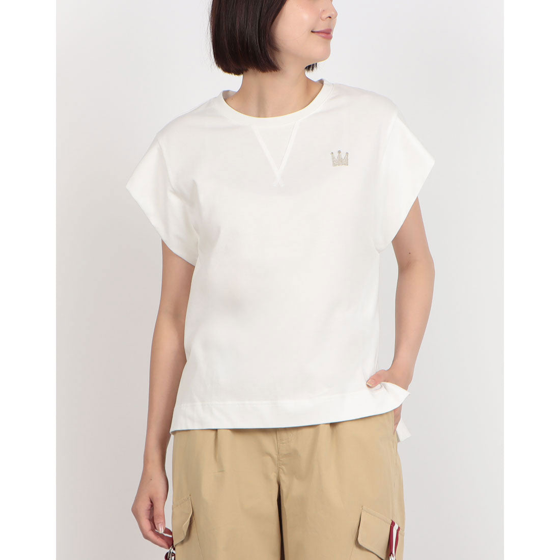 エムズスタイル M'S STYLE 王冠TEE （杢グレー） 杢グレー