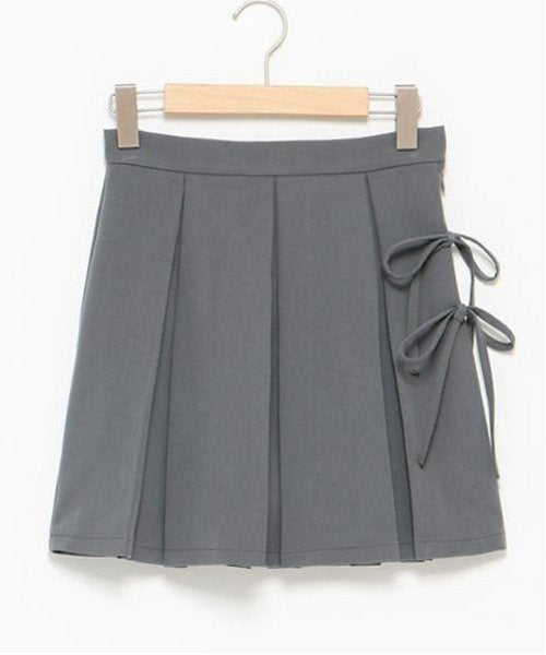ミジェ Mi-je リボンプリーツスカート【韓国ファッション】 （マルチ） マルチ