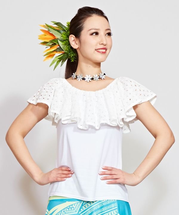 マウナロア Maunaloa フレンチフリルTOP （マジェンタ） マジェンタ