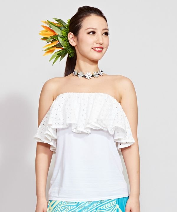 マウナロア Maunaloa フレンチフリルTOP （マジェンタ） マジェンタ