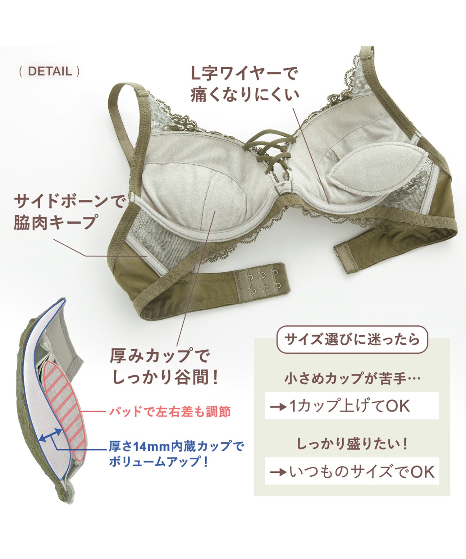 モンシェルピジョン Mon cher pigeon* A～Fカップ【2点セット】ナチュールブーケ ブラジャー ショーツ セット レースアップ 総レース 大きいサイズ【返品不可商品】 （ラベンダー） ラベンダー