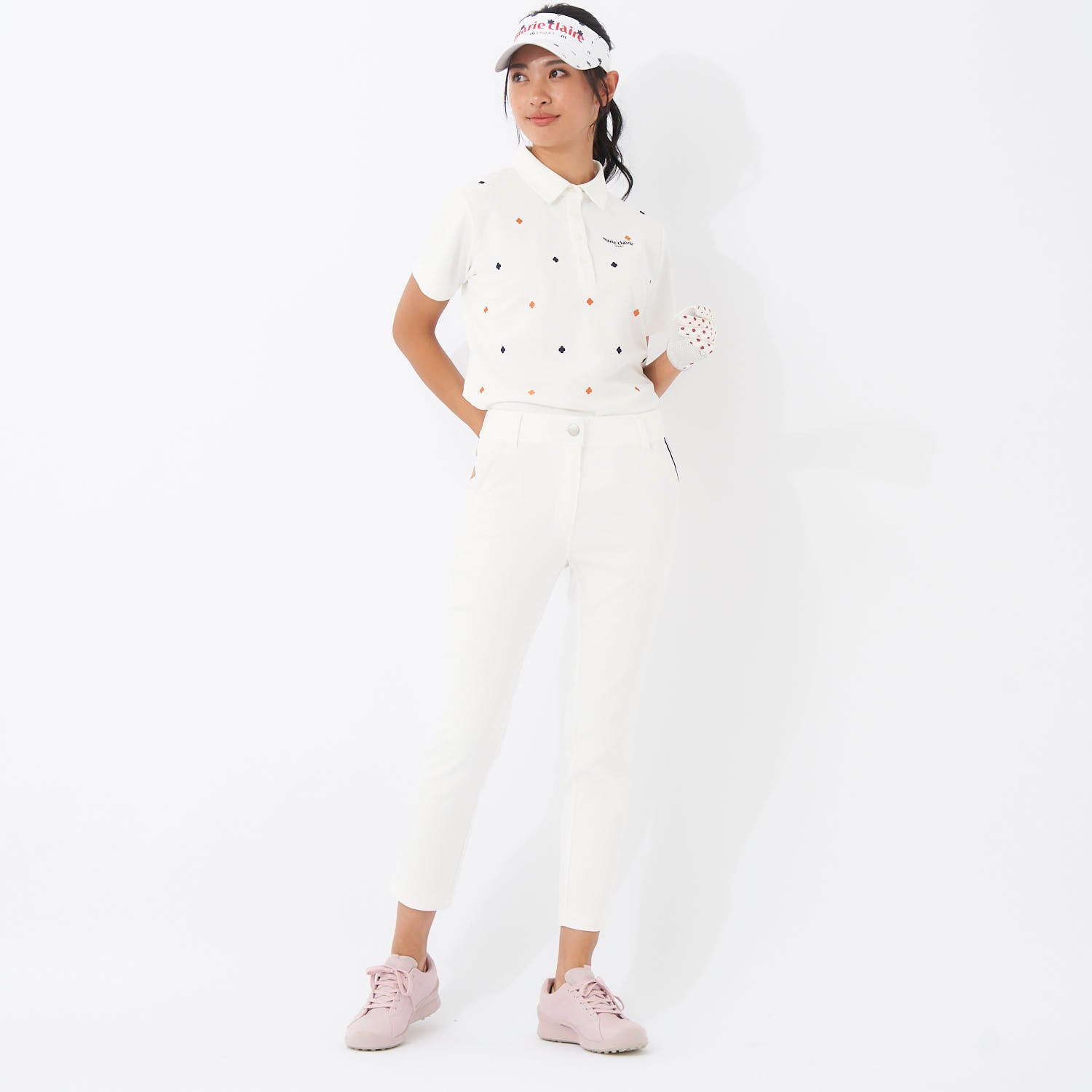 マリ クレール marie claire ハンソデシャツガラ （WT） WT