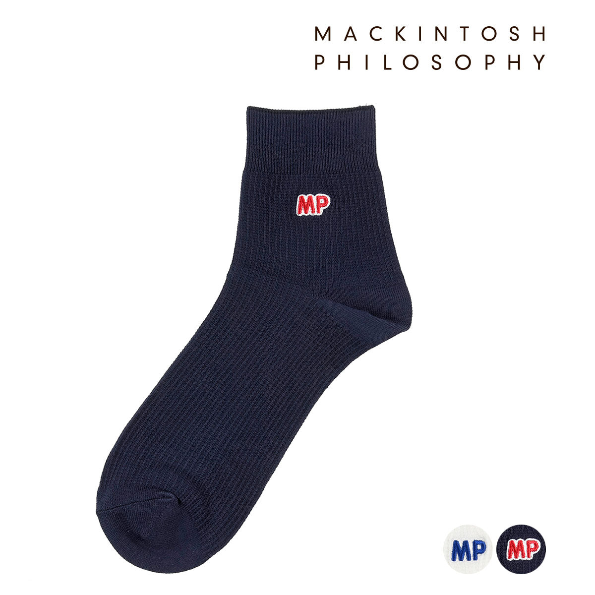 MACKINTOSH PHILOSOPHY Fukusuke Official Socks Short Length Men's MACKINTOSH PHILOSOPHY One Point Pattern Men's Gentlemen Male f