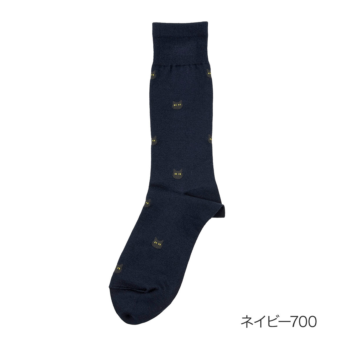 マッキントッシュ フィロソフィー MACKINTOSH PHILOSOPHY MACKINTOSH PHILOSOPHY ネコ柄 クルー丈 ソックス,ネイビー700