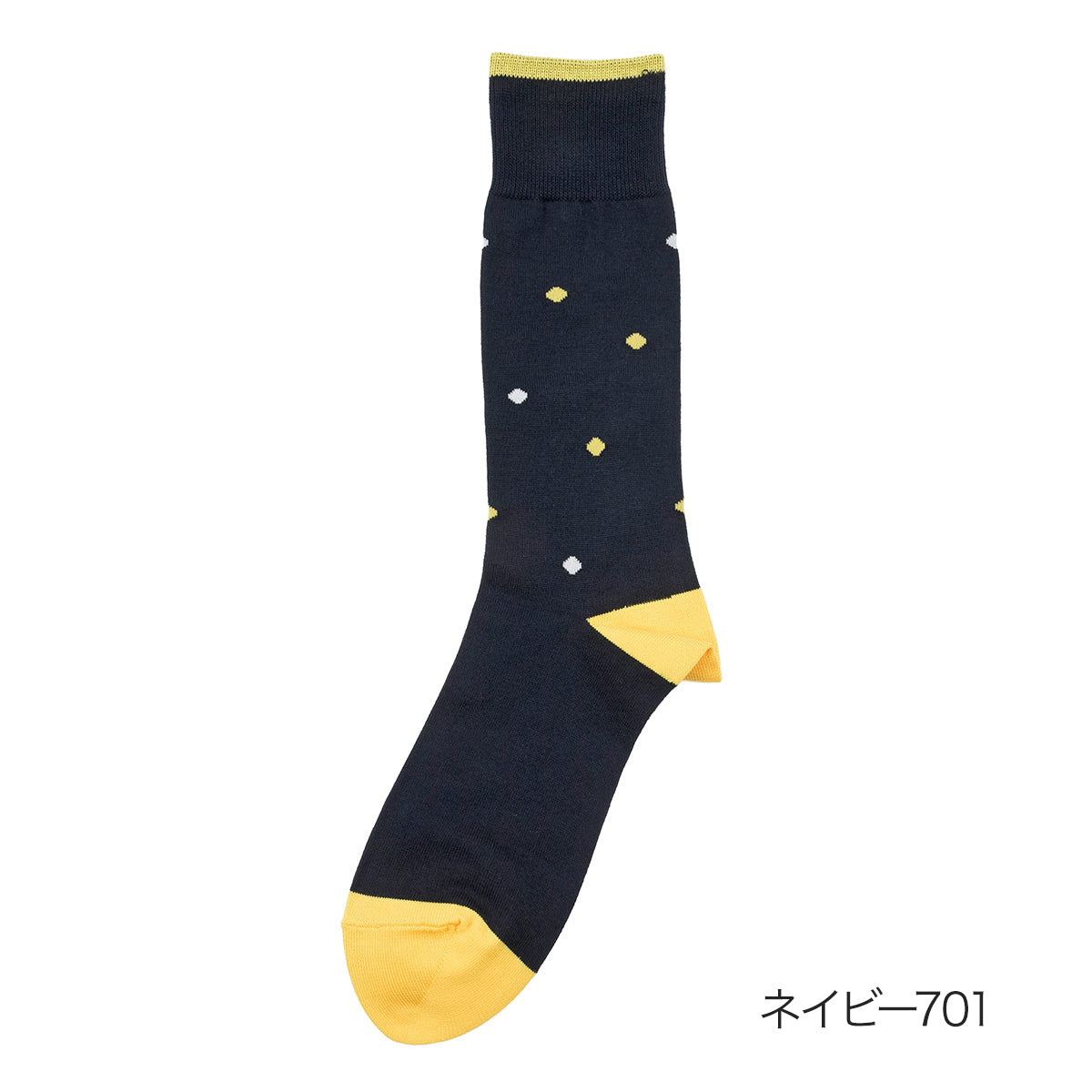 マッキントッシュ フィロソフィー MACKINTOSH PHILOSOPHY 福助 【マッキントッシュフィロソフィー】  ドット柄 靴下 クルー丈    紳士 男性 メンズ フクスケ fukuske ふくすけ,ネイビー701