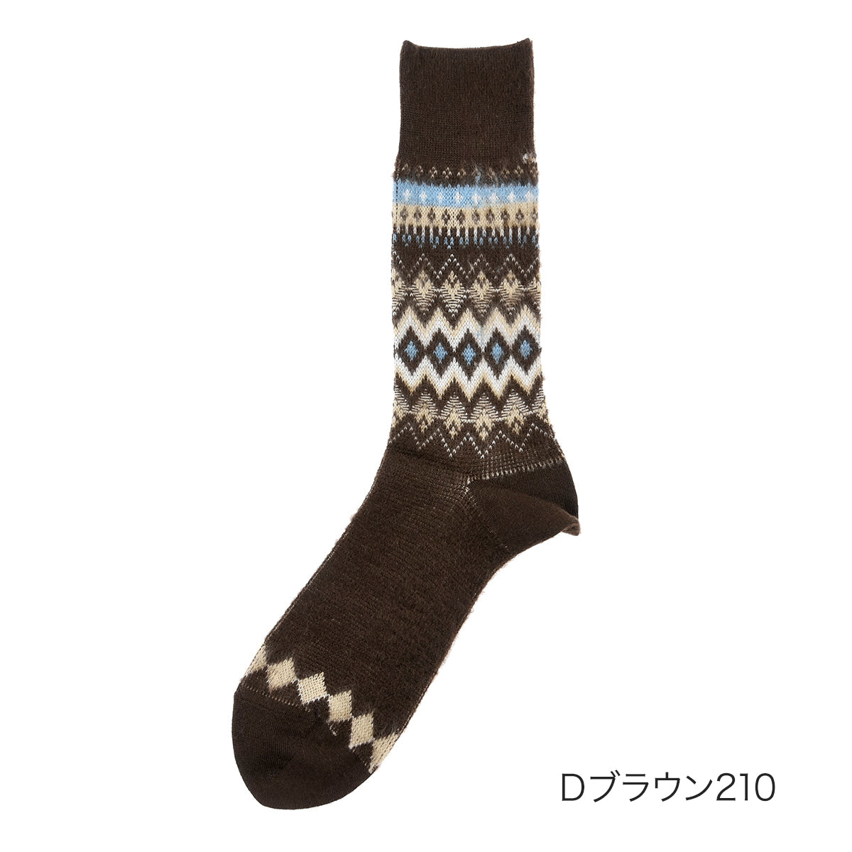 MACKINTOSH PHILOSOPHY Fukuske 【MACKINTOSH PHILOSOPHY】 Socks Fair Isle Pattern Crew Length Gentlemen Male Men's Fukuske fukuske ふくすけ
