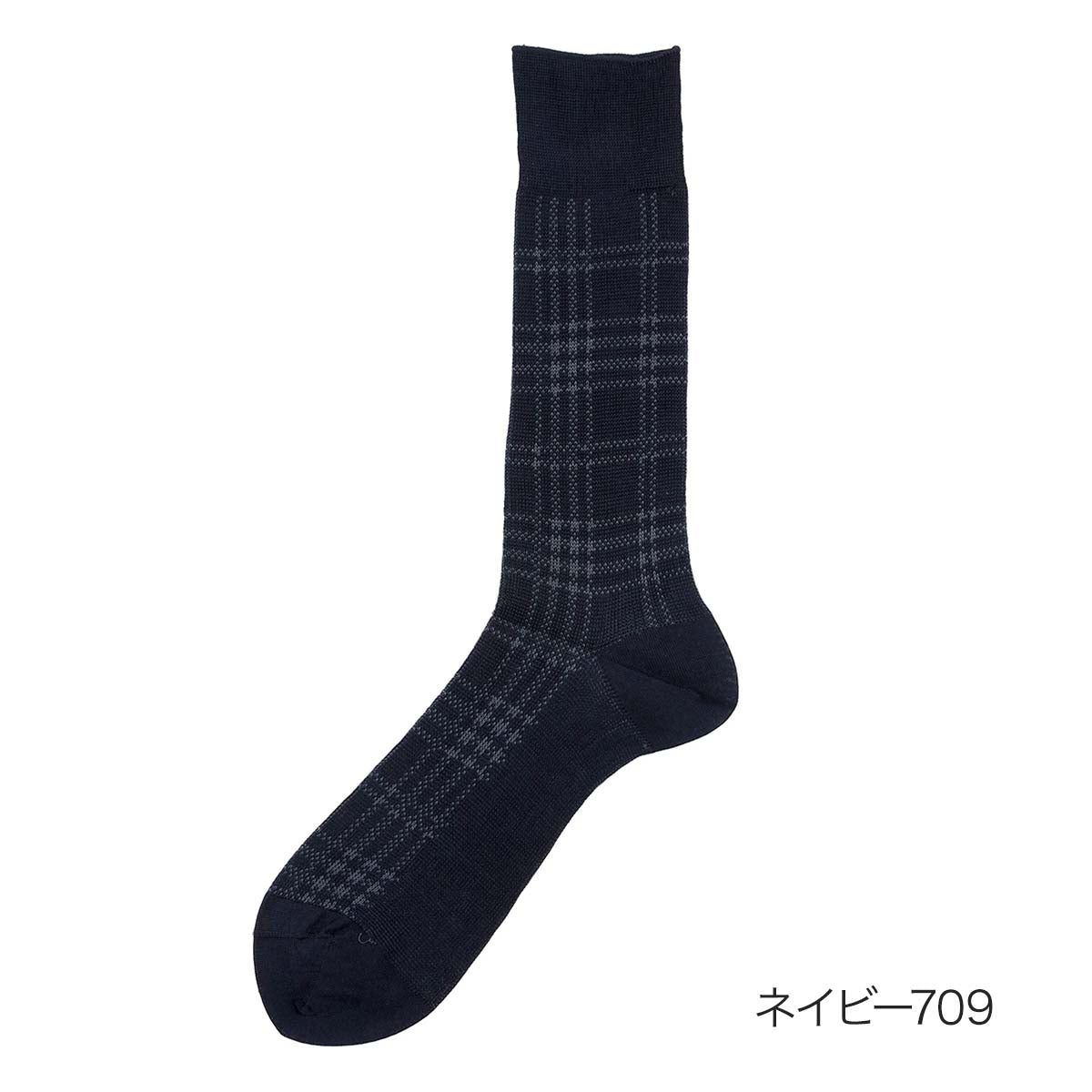 マッキントッシュ フィロソフィー MACKINTOSH PHILOSOPHY 福助 【マッキントッシュフィロソフィー】 靴下 チェック柄 クルー丈 (2M058)紳士 男性 メンズ フクスケ fukuske ふくすけ （ネイビー709） ネイビー709