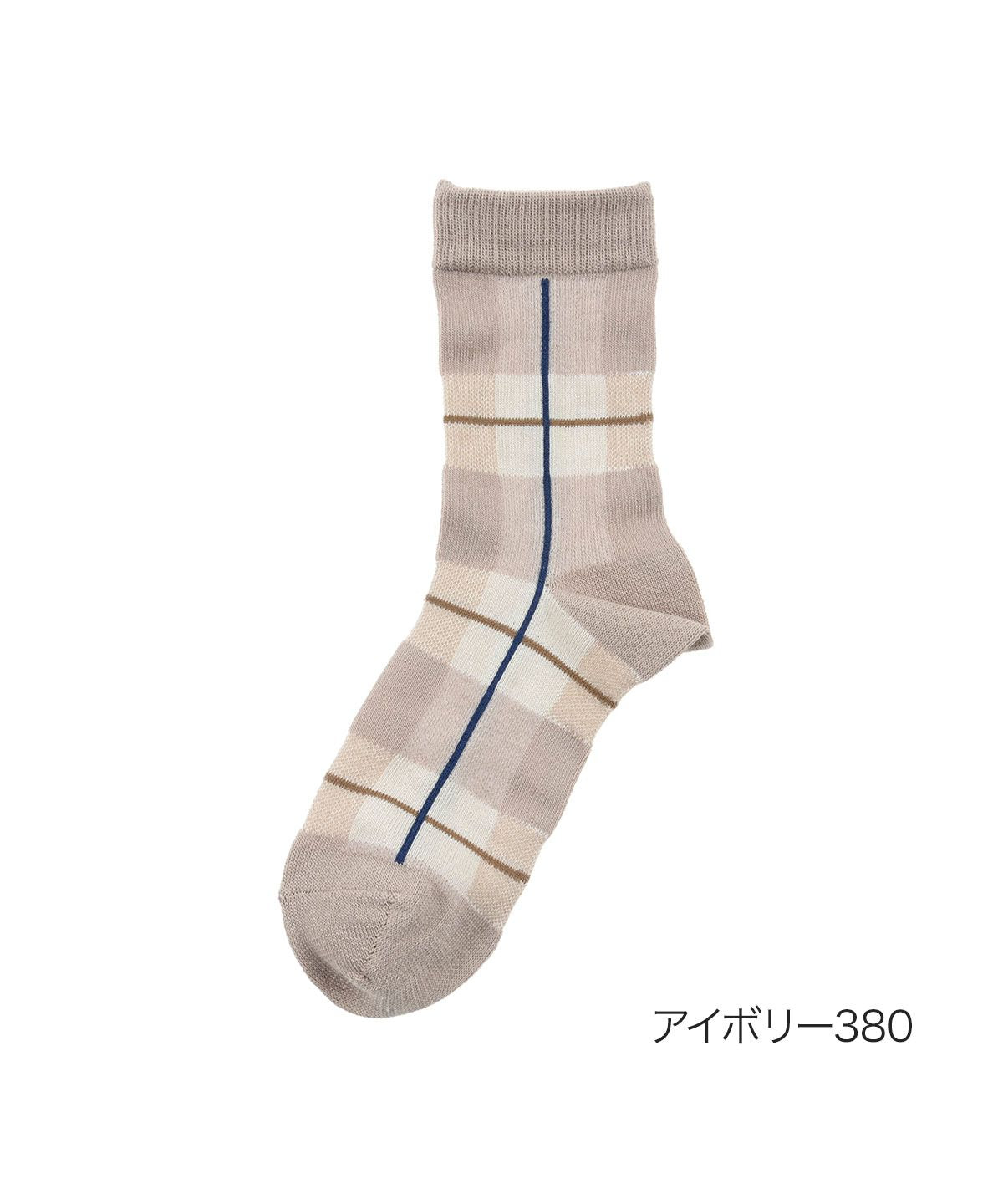 マッキントッシュ フィロソフィー MACKINTOSH PHILOSOPHY 福助 公式 靴下 クルー丈 レディース MACKINTOSH PHILOSOPHY タータンチェック柄 カジュアル  3307ー80L婦人 女性 フクス,アイボリー380