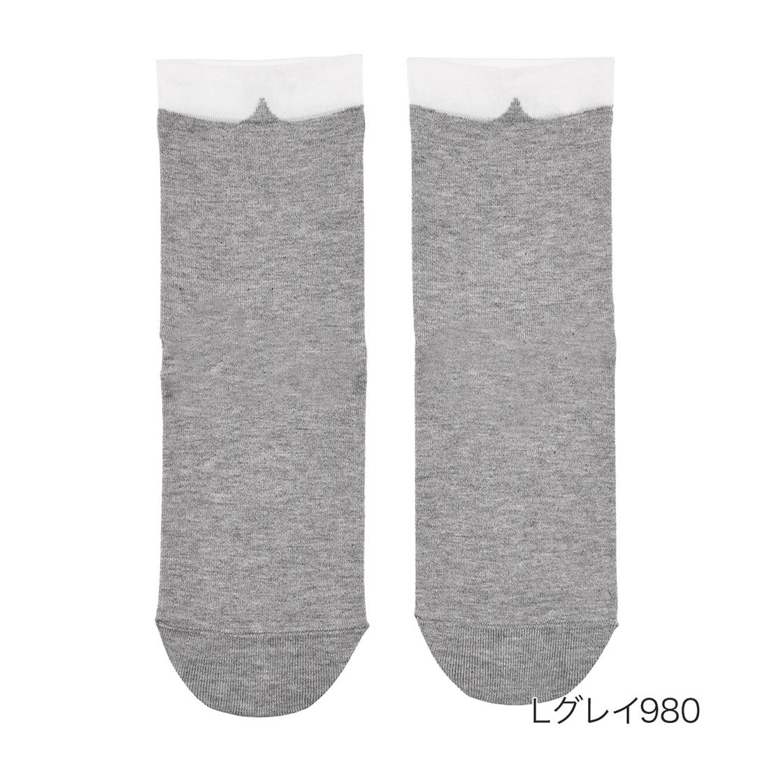 マッキントッシュ フィロソフィー MACKINTOSH PHILOSOPHY 福助 【マッキントッシュフィロソフィー】 靴下 無地 クレリックカラー クルー丈 (3307-000)婦人 女性 レディース フクスケ fukuske ふくすけ （Lグレイ980） Lグレイ980